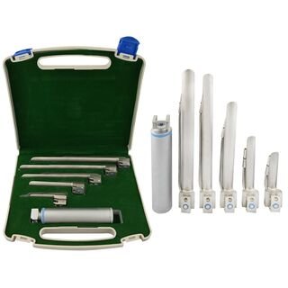 Miller Laryngoscope Kit with 5 Blades & LED Handle | Surgical Grade