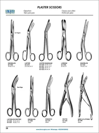 Lister Bandage & Trauma Scissors | Knowles, Esmarch & Seutin