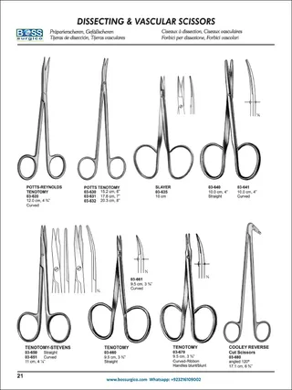 Potts Tenotomy, Stevens & Cooley Scissors – Cardiovascular & Ophthalmic Surgical Instruments