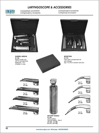 Laryngoscope Handles & Sets | Guedel-Negus & McIntosh