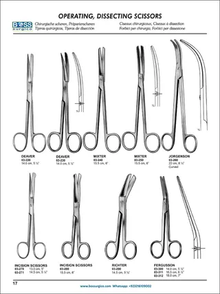 Surgical Scissors Range – Deaver, Mixter, Jorgenson, Fergusson & More - Premium Surgical Instruments