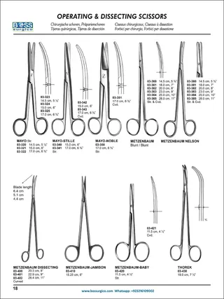 Mayo & Metzenbaum Scissors Range – Straight & Curved | Surgical Dissection Scissors