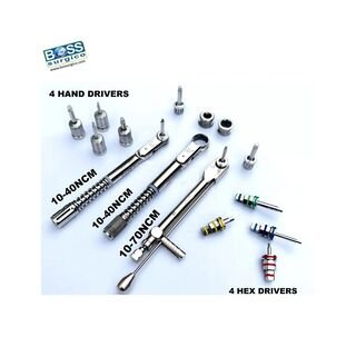 Universal Dental Implant Torque Wrench & Hex Driver Kits